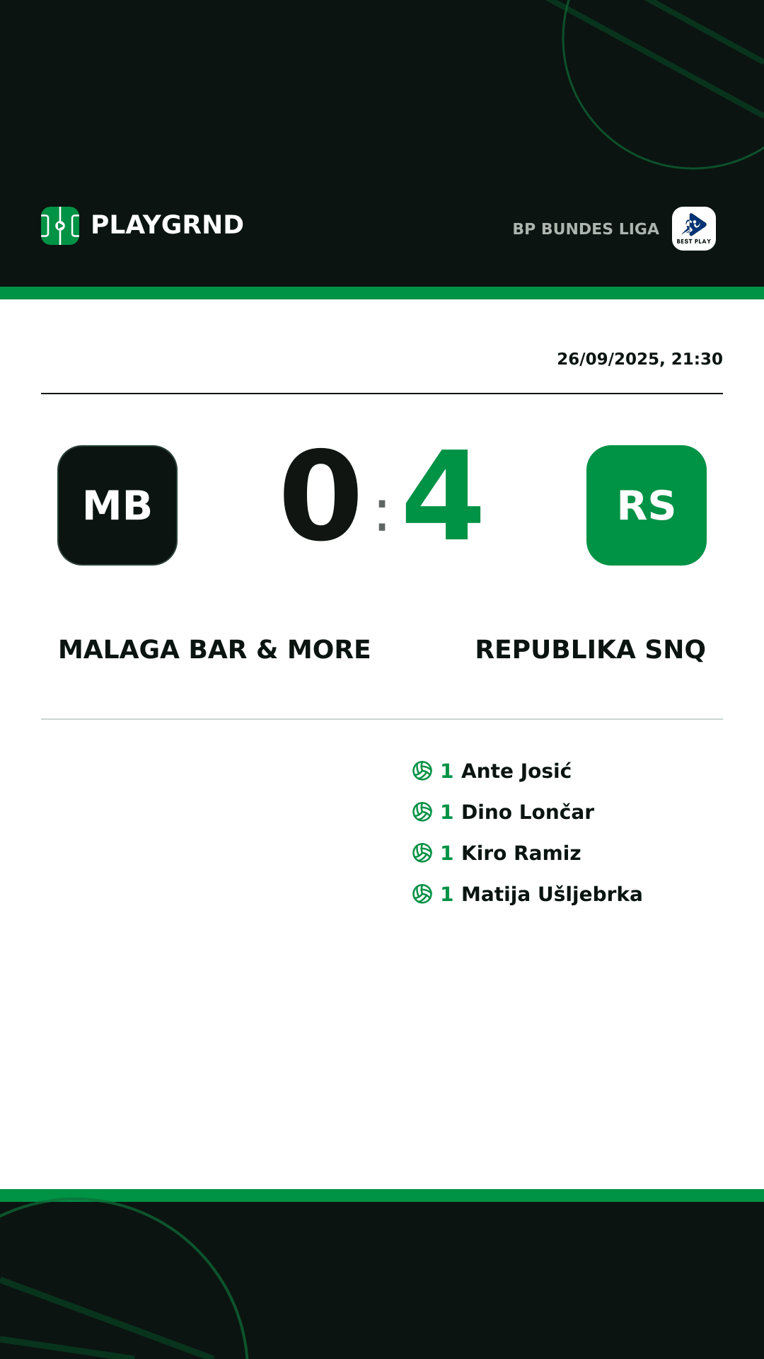 Instagram artwork: Malaga Bar & More 0:4 Republika SNQ