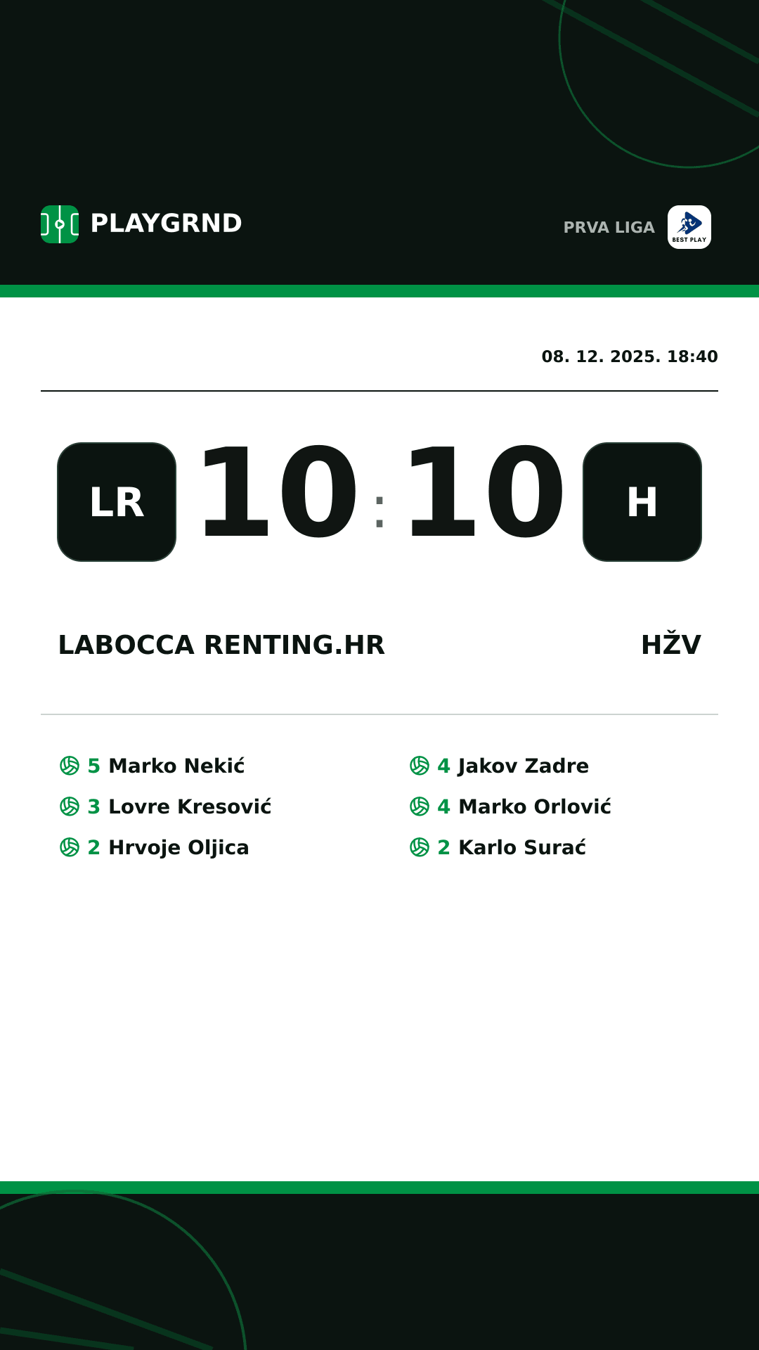 Instagram slika: LaBocca Renting.hr 10:10 HŽV
