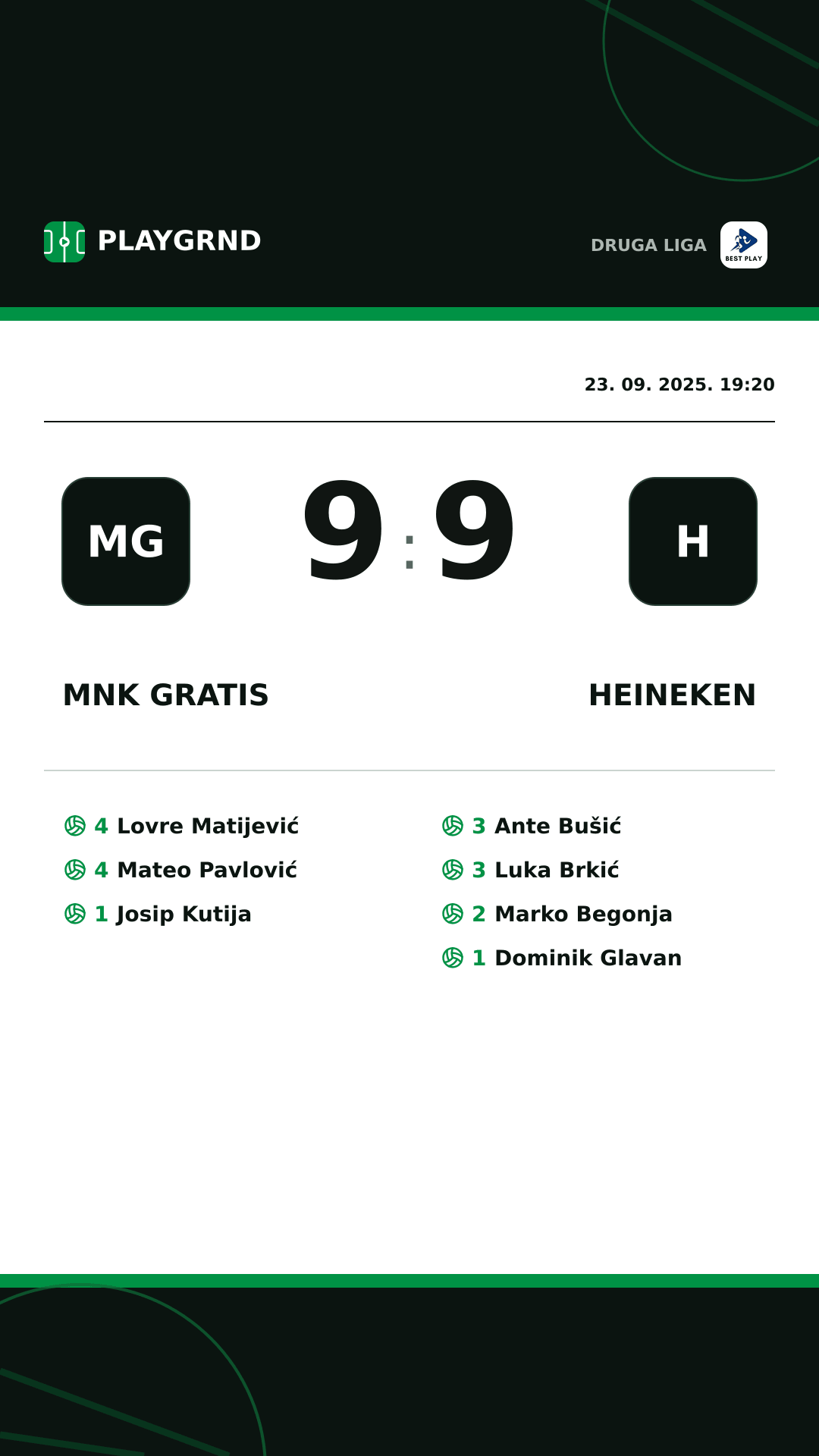 Instagram slika: MNK Gratis 9:9 Heineken