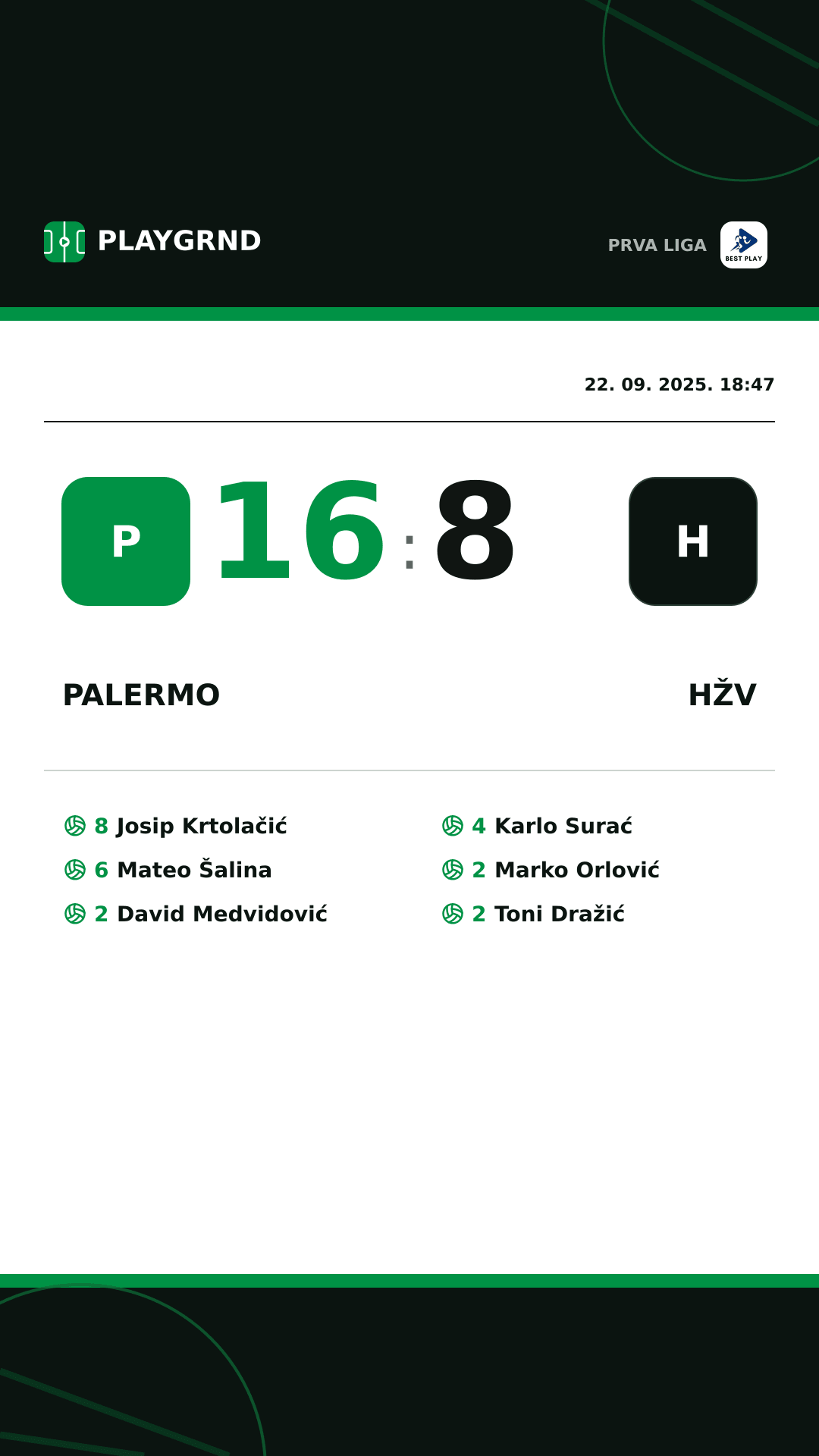 Instagram slika: Palermo 16:8 HŽV