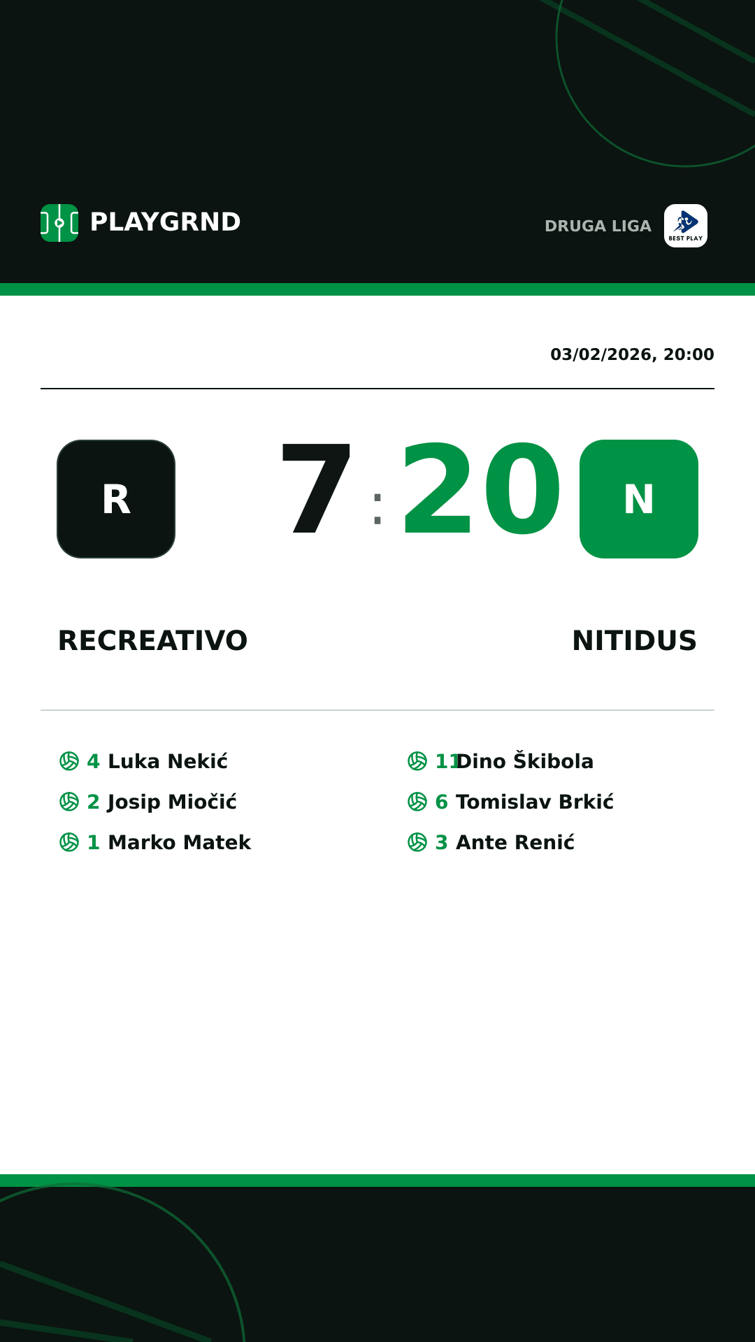 Instagram artwork: Recreativo 7:20 Nitidus