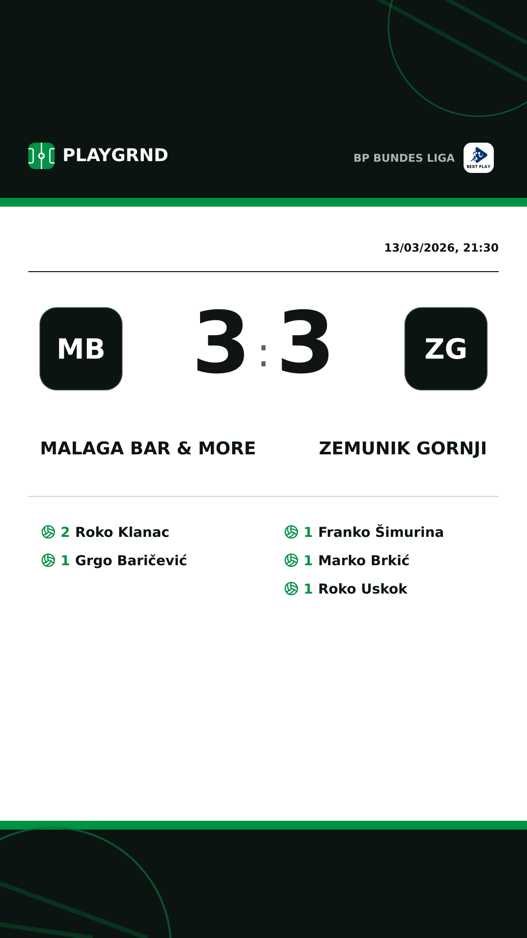 Instagram artwork: Malaga Bar & More 3:3 Zemunik Gornji