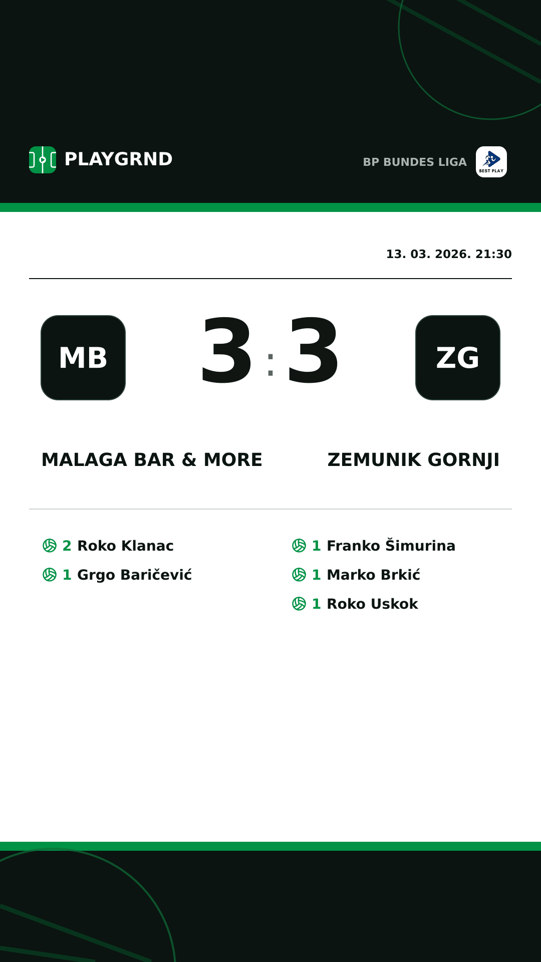 Instagram slika: Malaga Bar & More 3:3 Zemunik Gornji