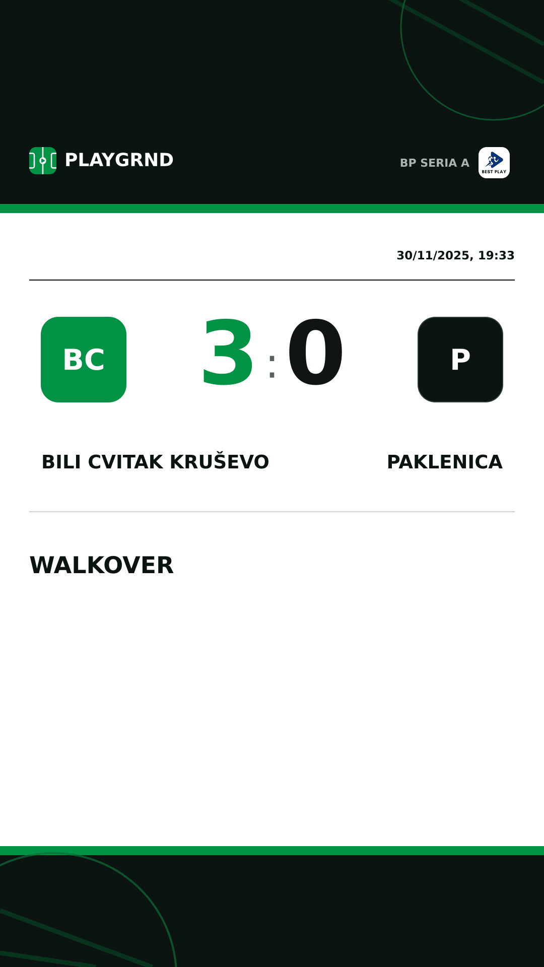 Instagram artwork: Bili Cvitak Kruševo 3:0 Paklenica