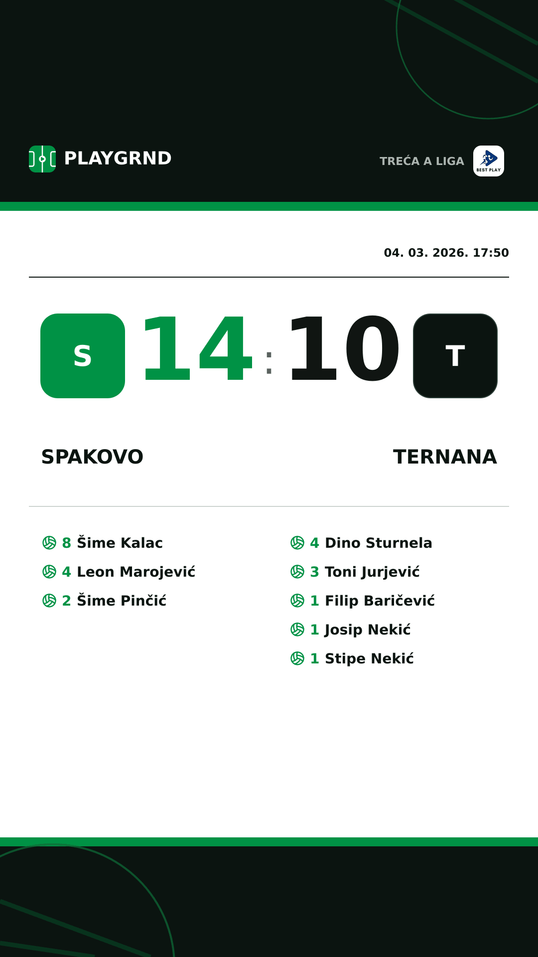 Instagram slika: Spakovo 14:10 Ternana