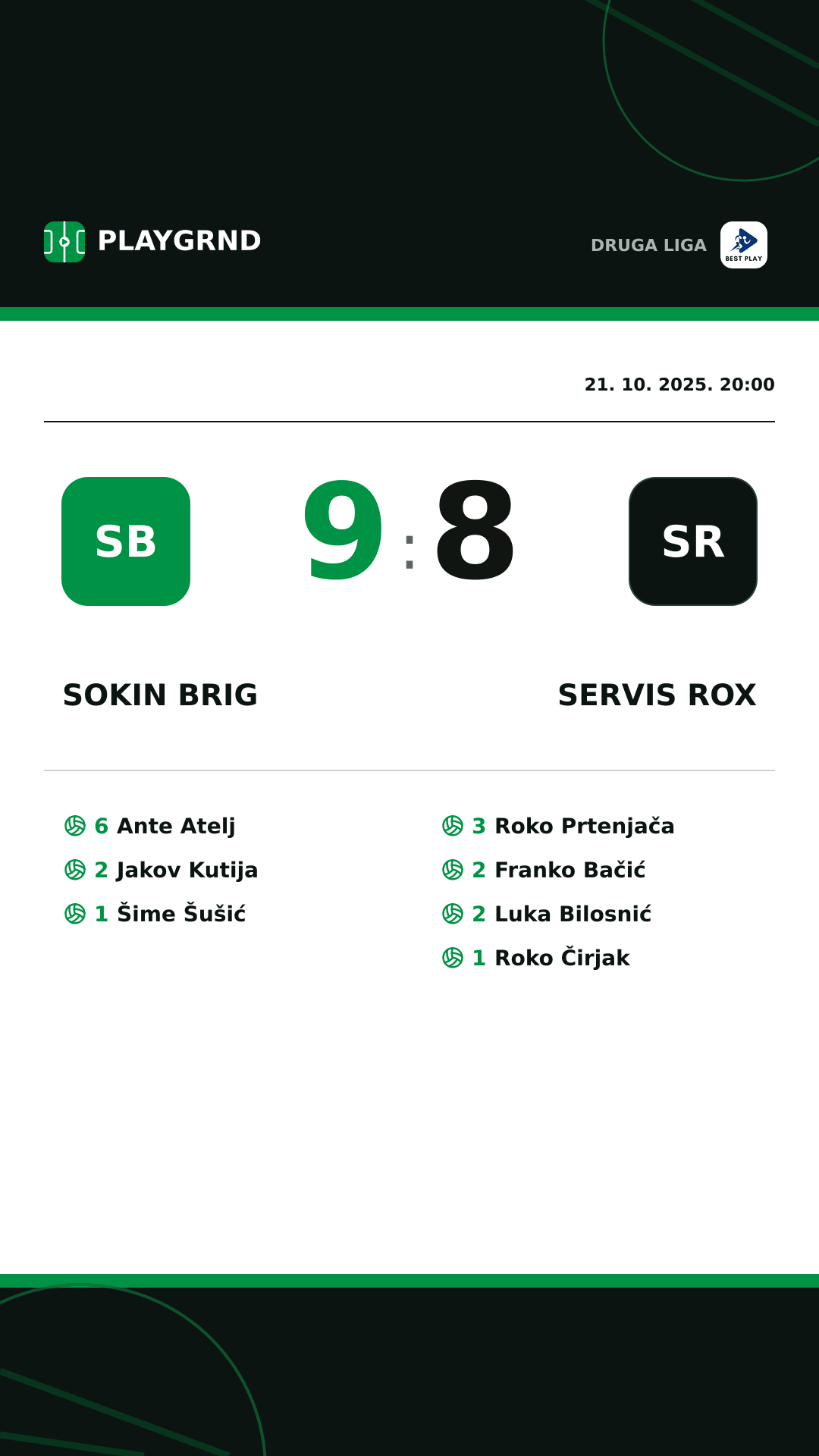 Instagram slika: Sokin Brig 9:8 Servis Rox