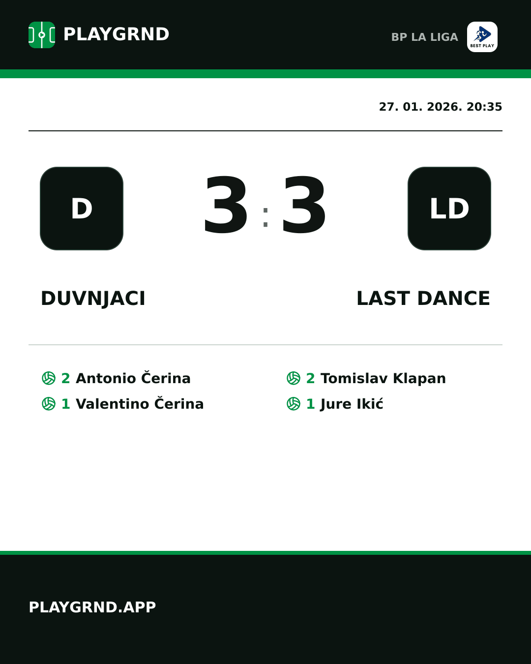 Instagram slika: Duvnjaci 3:3 Last Dance