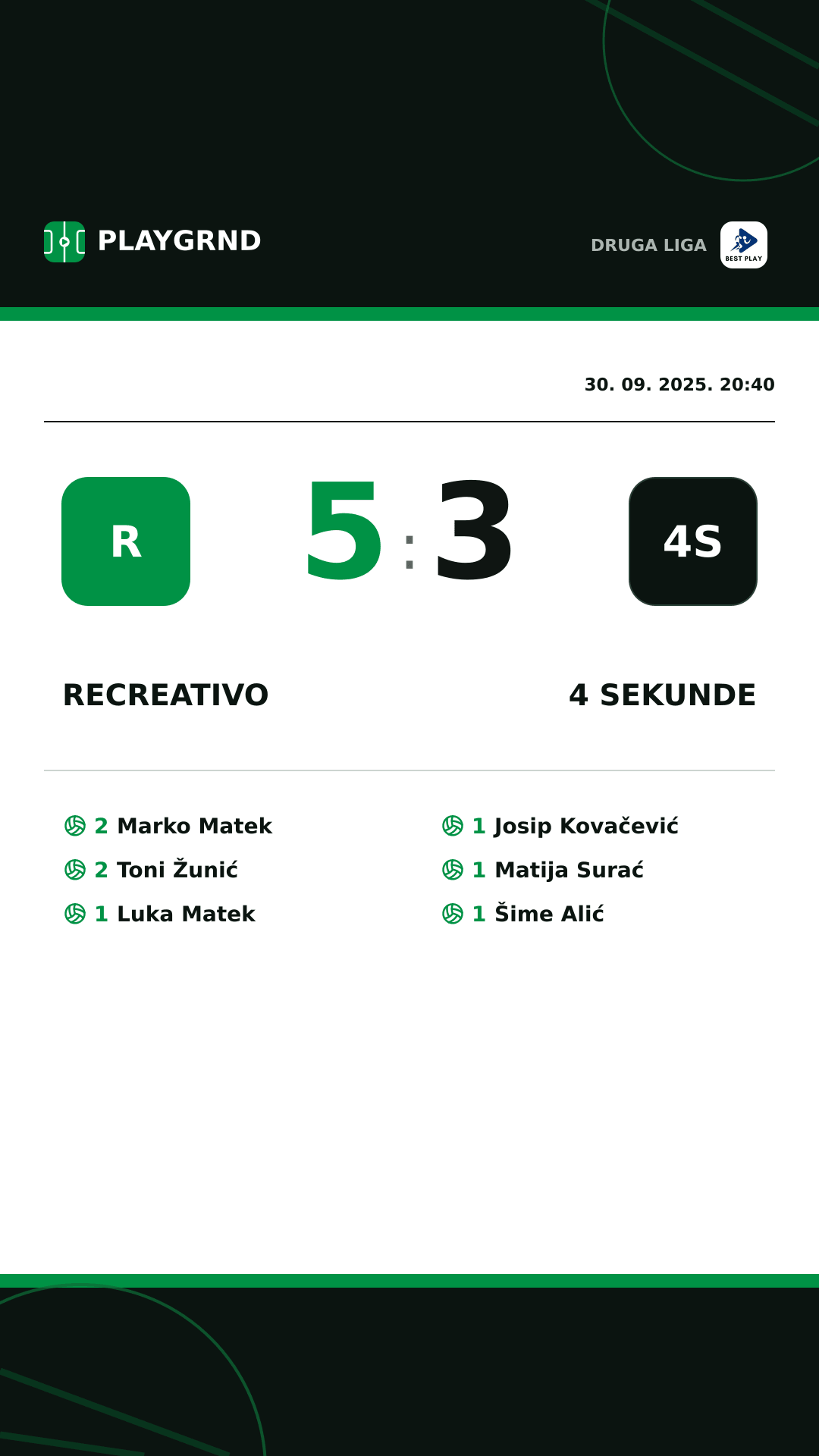 Instagram slika: Recreativo 5:3 4 Sekunde