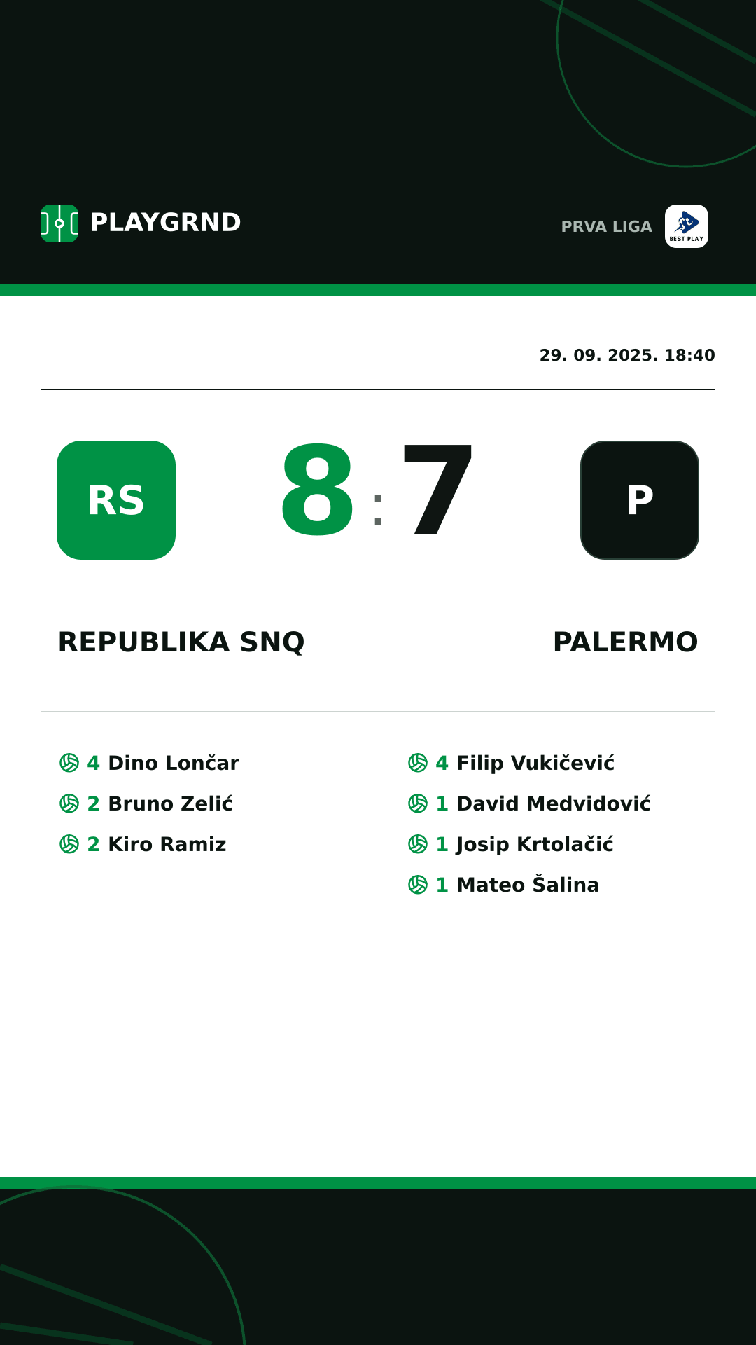 Instagram slika: Republika SNQ 8:7 Palermo