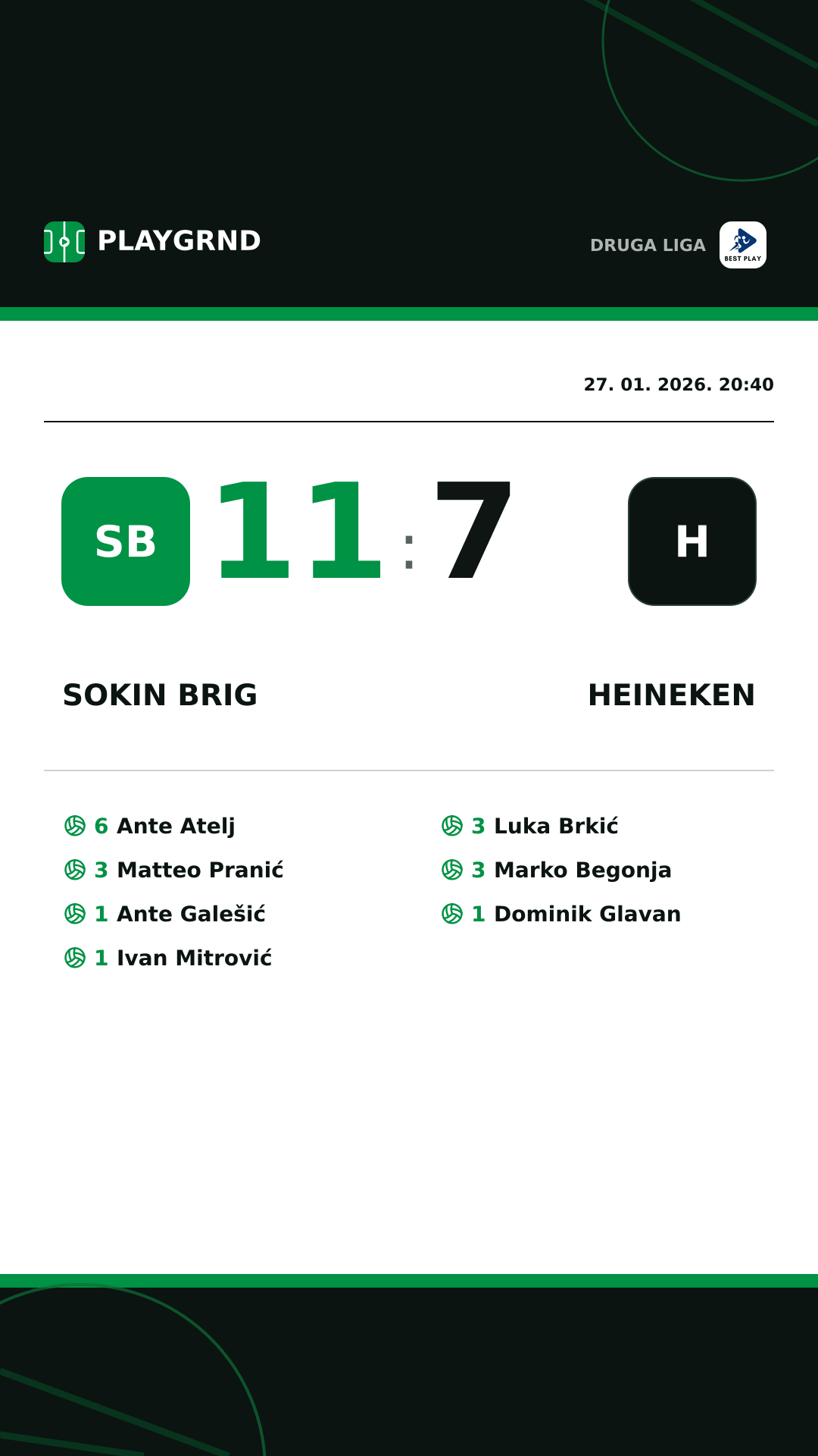 Instagram slika: Sokin Brig 11:7 Heineken