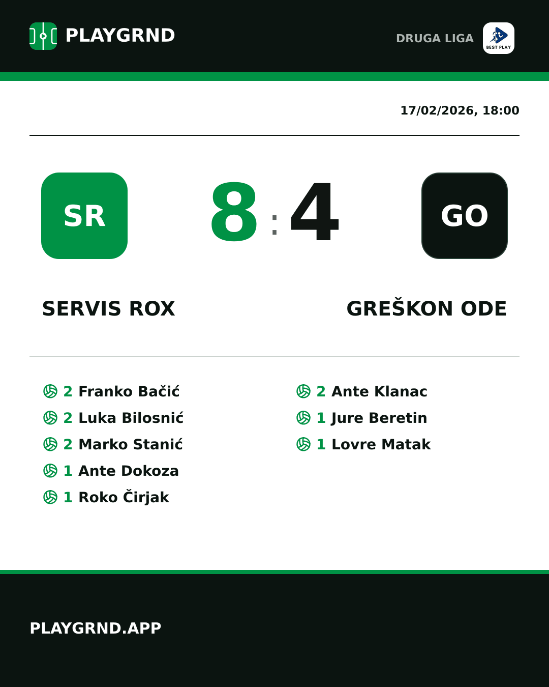 Instagram artwork: Servis Rox 8:4 Greškon Ode