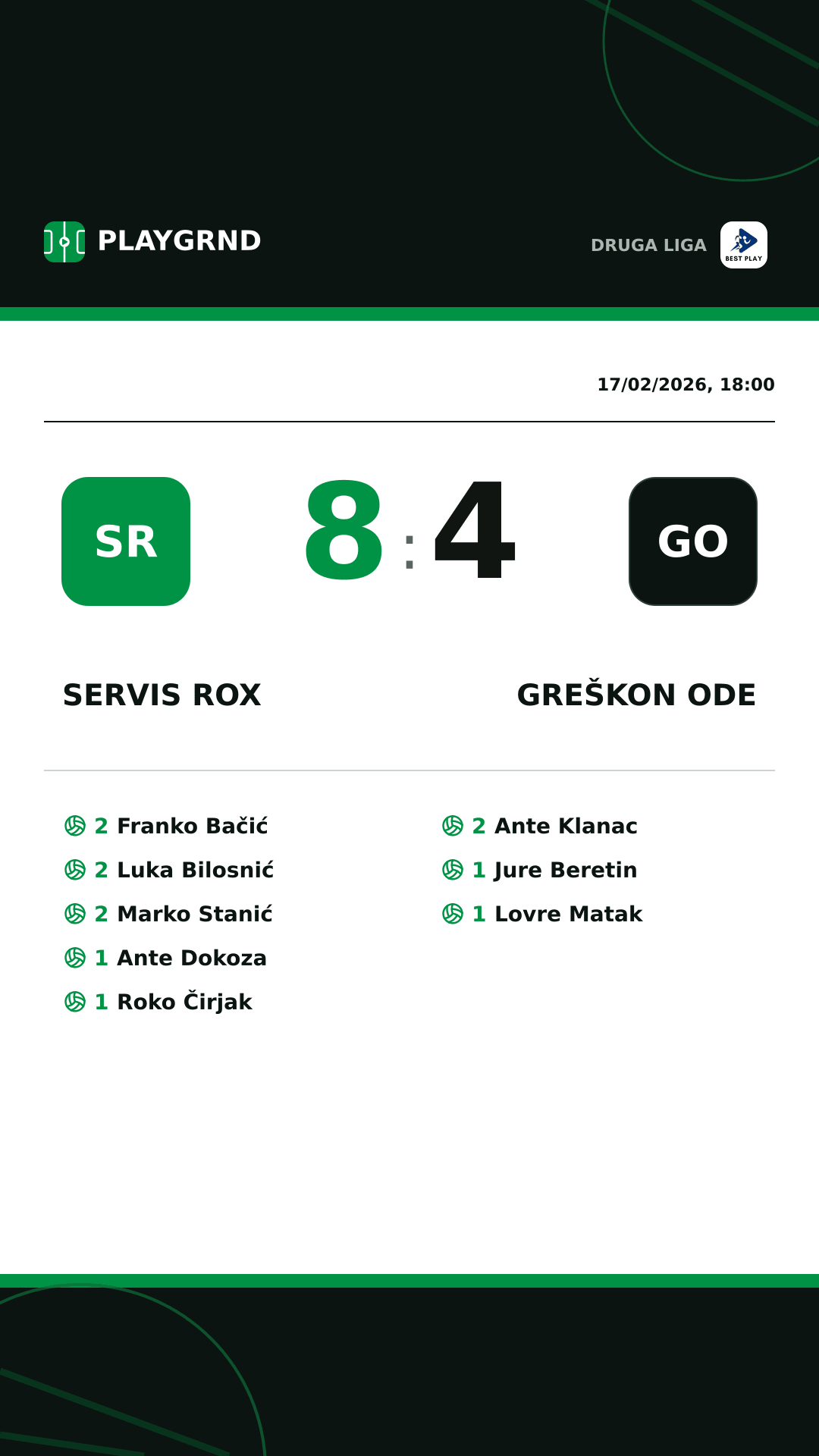 Instagram artwork: Servis Rox 8:4 Greškon Ode
