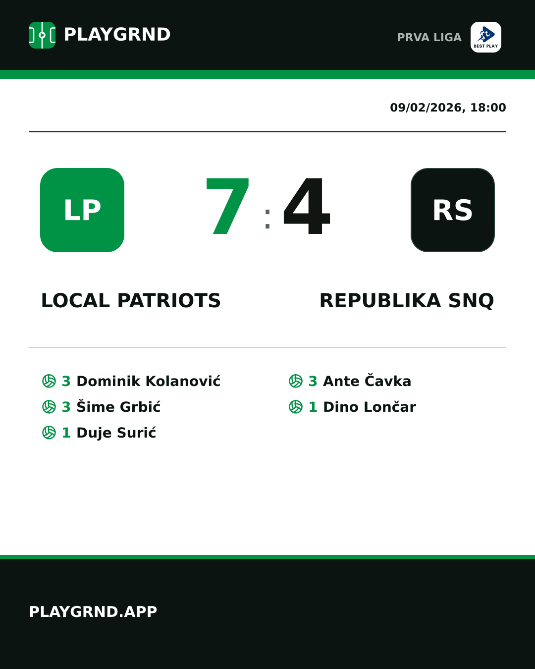 Instagram artwork: Local Patriots 7:4 Republika SNQ