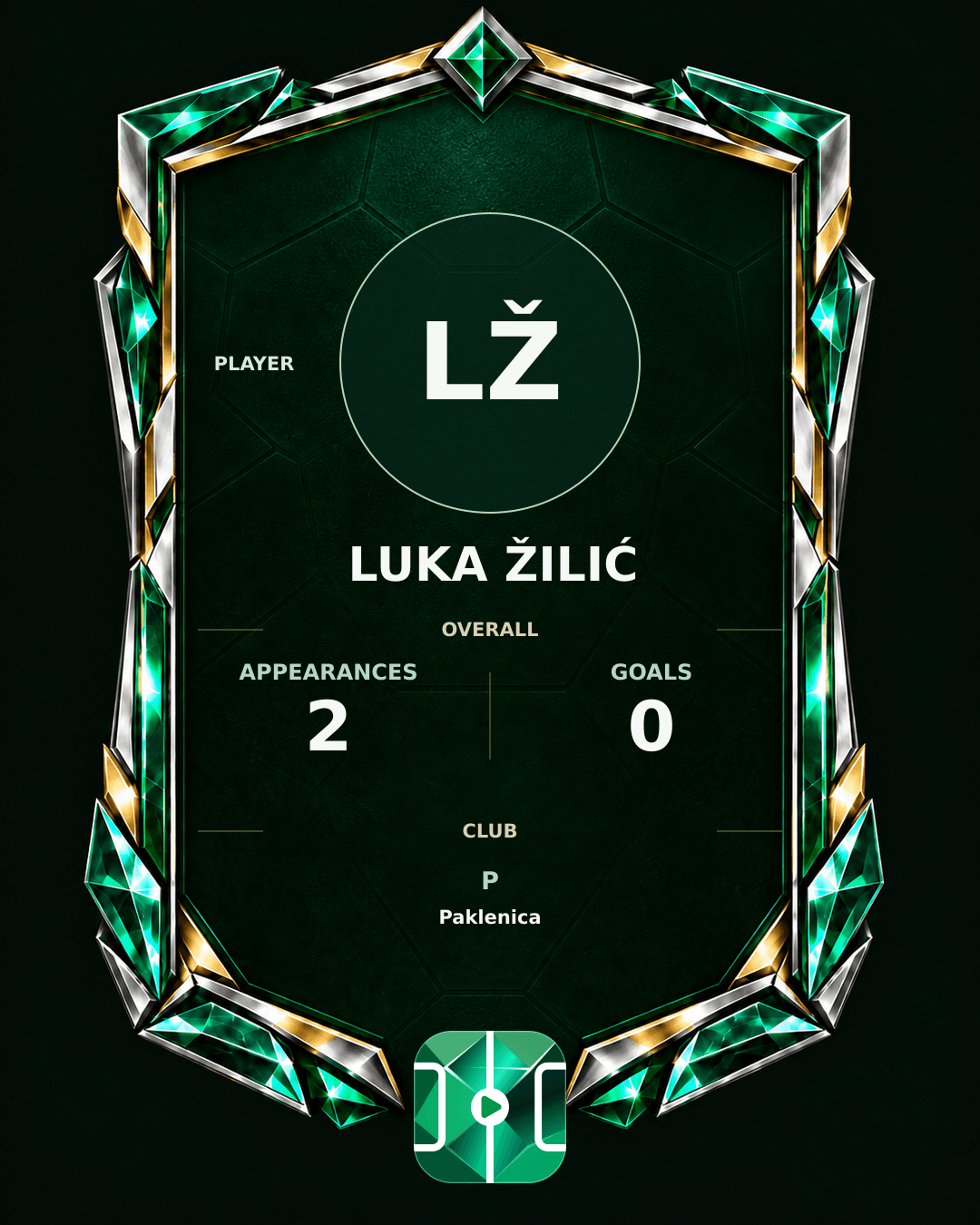 Luka Žilić's PLAYGRND profile graphic