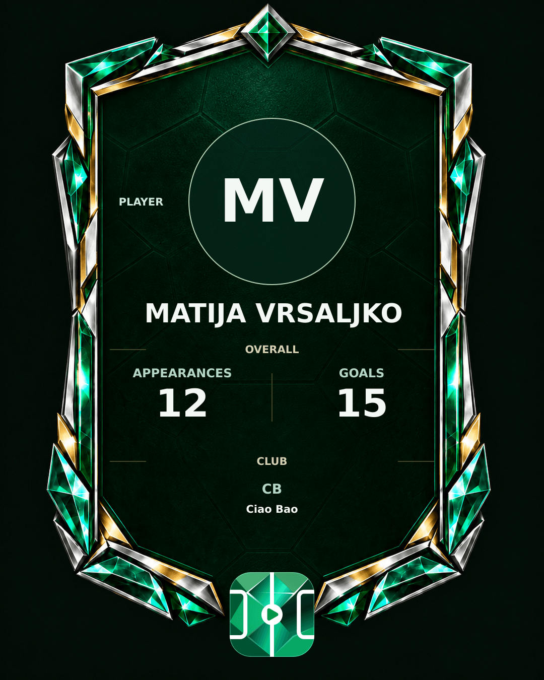 Matija Vrsaljko's PLAYGRND profile graphic